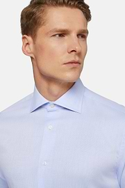 Dobby Windsor Collar Shirt Slim, Light Blue, hi-res