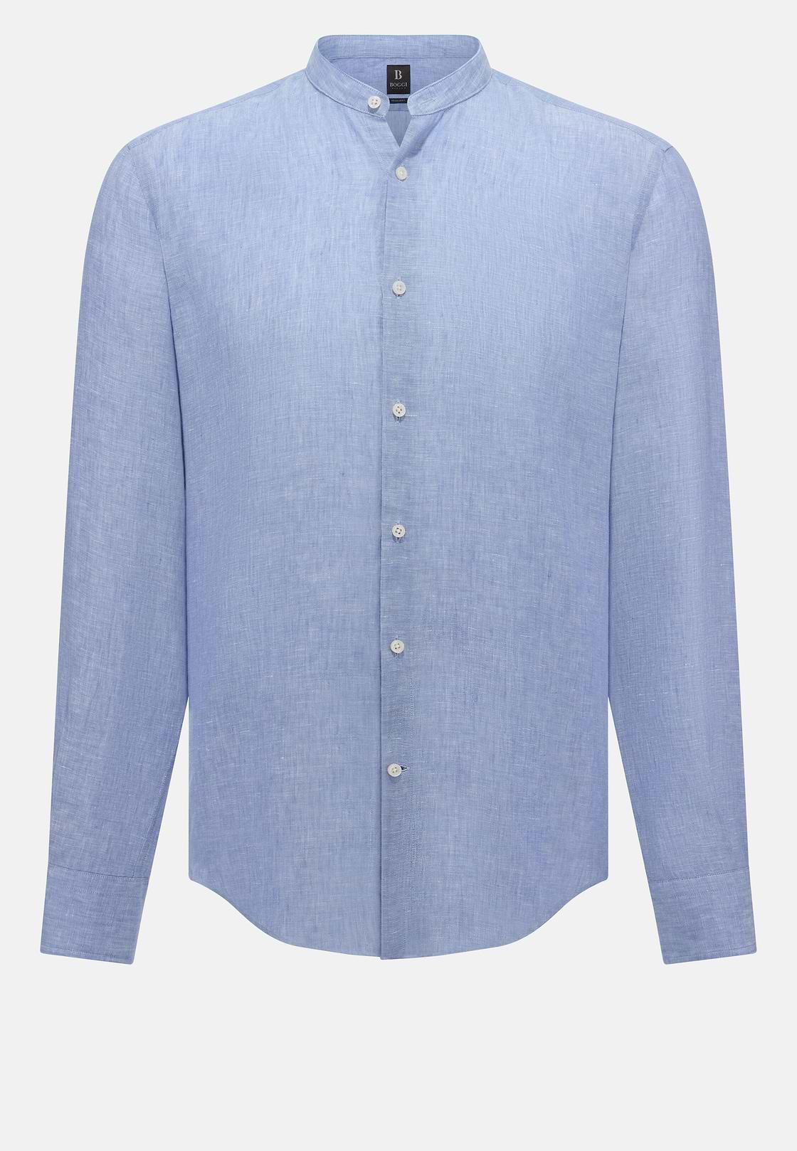 Regular Fit Linen Shirt, Light Blue, hi-res
