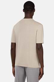 Knitted Merino Wool T-Shirt, Sand, thumb, 3