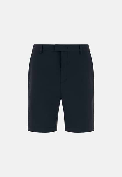Bermudashorts aus elastischem Seerzucker-Nylon B Tech, Navy blau, hi-res