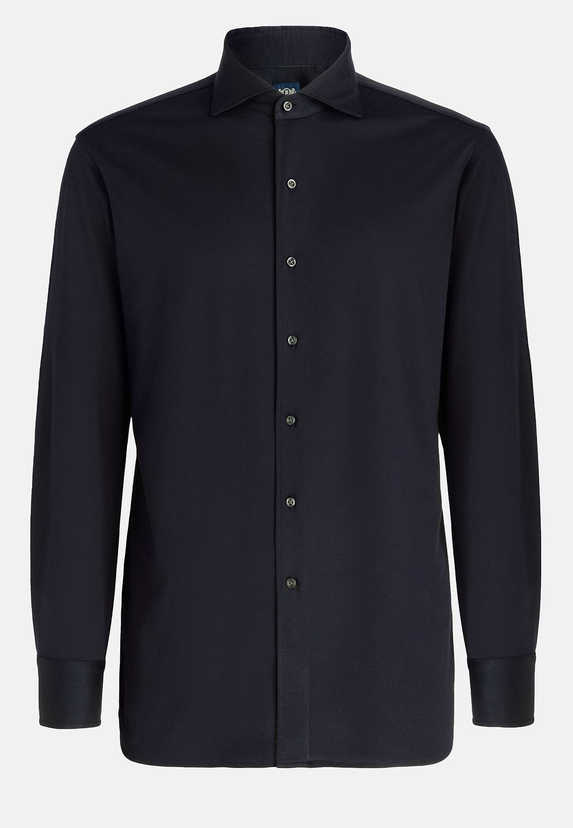 Chemise Polo En Jersey De Coton Coupe Regular, bleu marine, hi-res