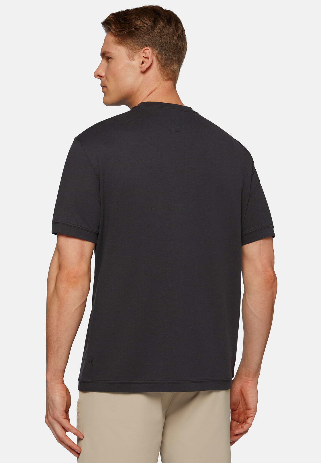 High-Performance Piqué Polo T-Shirt, Black, hi-res