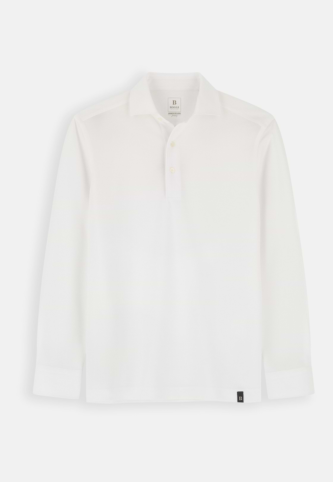 SAKURA | Polo in Japanese Jersey, White, hi-res, 5