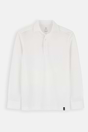 SAKURA | Polo in Japanese Jersey, White, thumb, 5