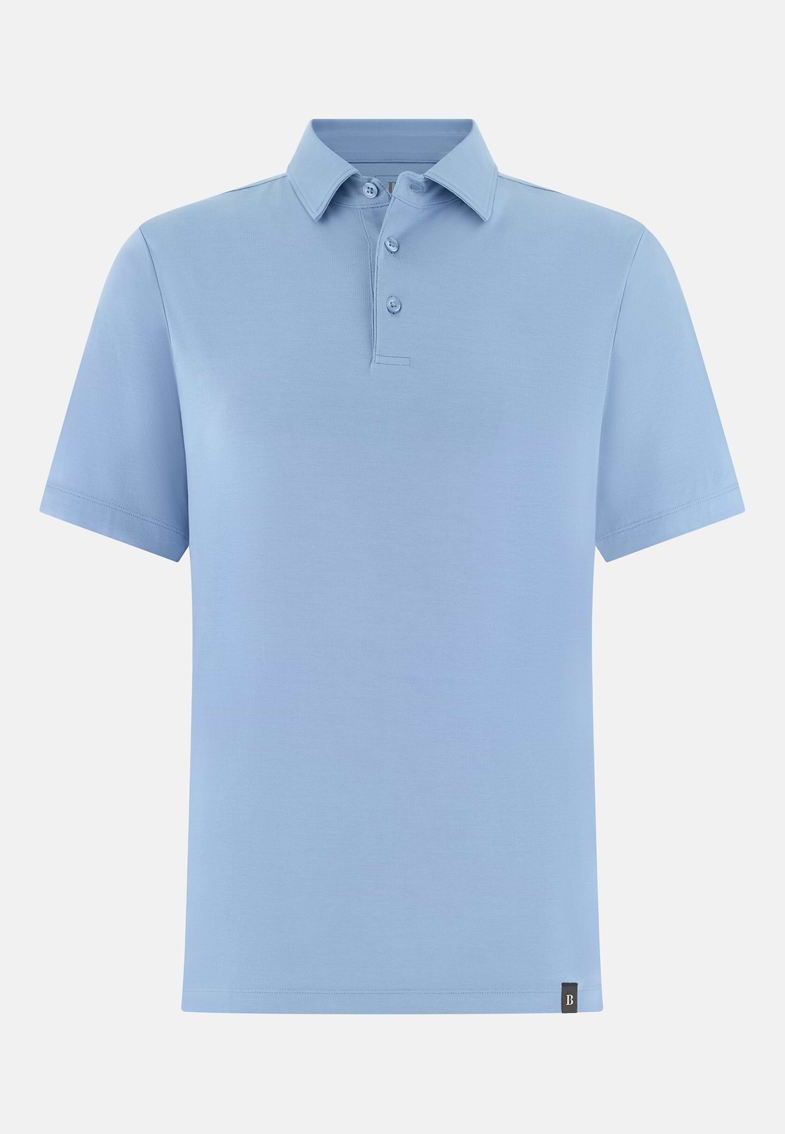 Polo In Cotone Supima Elasticizzato, Azzurro Chiaro, hi-res, 5