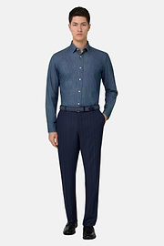 Denim-Hemd Aus Baumwolle Regular Fit, Blau, thumb, 2