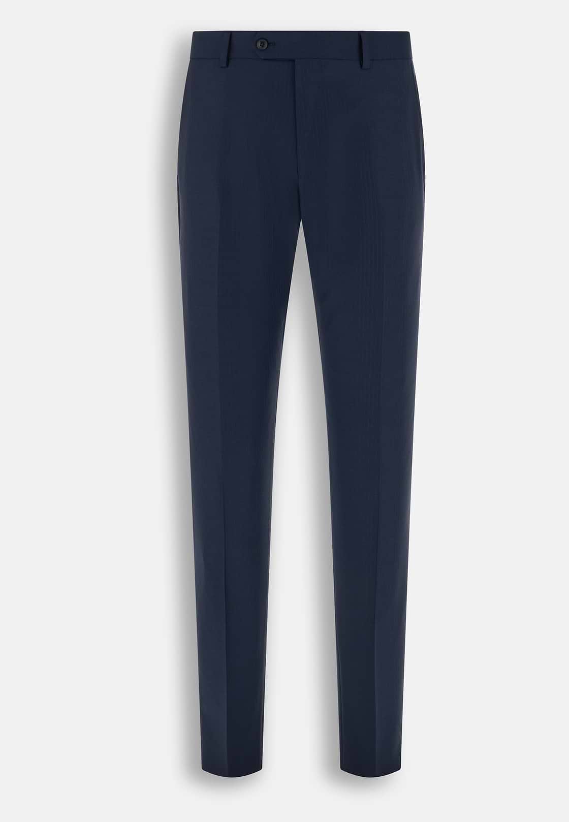 Suit in Stretch Wool Pinstripe, Navy blue, hi-res, 8