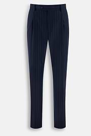 Suit Pinstripe Wool, Navy blue, thumb, 8