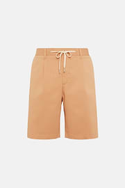 Stretch Cotton Summer Bermuda Shorts, Papaya, hi-res