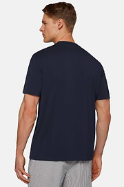 T-shirt En Coton Supima Extensible, bleu marine, hi-res