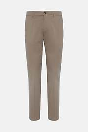 Pantaloni In Cotone Elasticizzato, Taupe, hi-res