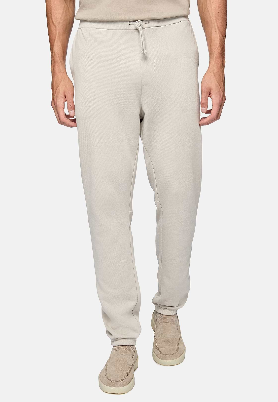 Trousers in Organic Cotton Blend, Sand, hi-res