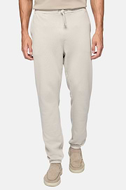 Trousers in Organic Cotton Blend, Sand, hi-res