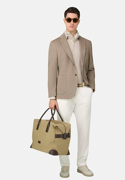 Giacca Resca In Misto Cotone B Jersey, Taupe, hi-res
