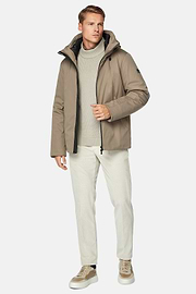 Block-Anorak Aus Technischem Wattiertem Gewebe, Taupe, hi-res