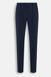 Suit Pinstripe in S130 Wool, Blue, thumb, 8