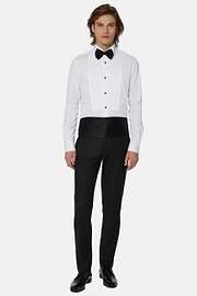 Camicia In Cotone Slim Fit, Bianco, thumb, 2