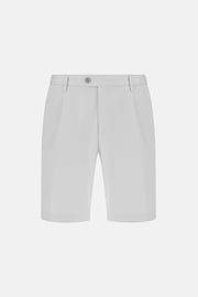 Bermuda En Coton Tencel Extensible, La glace, hi-res
