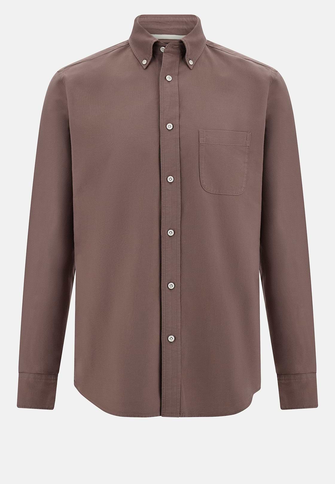 Camisa Oxford de algodón corte regular, Taupe, hi-res