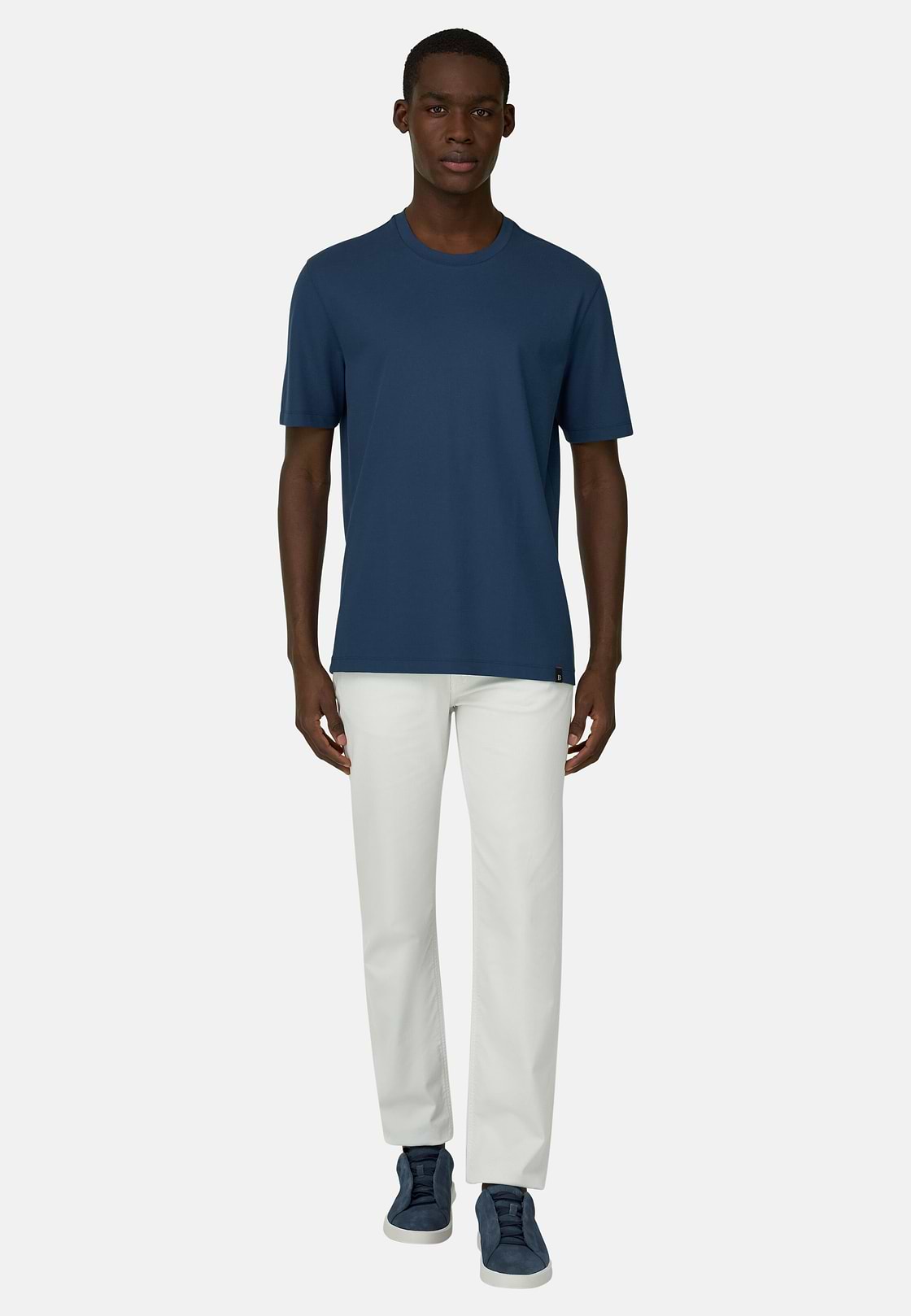 Jeans Aus Elastischem Baumwoll-Tencel, Eis, hi-res, 2