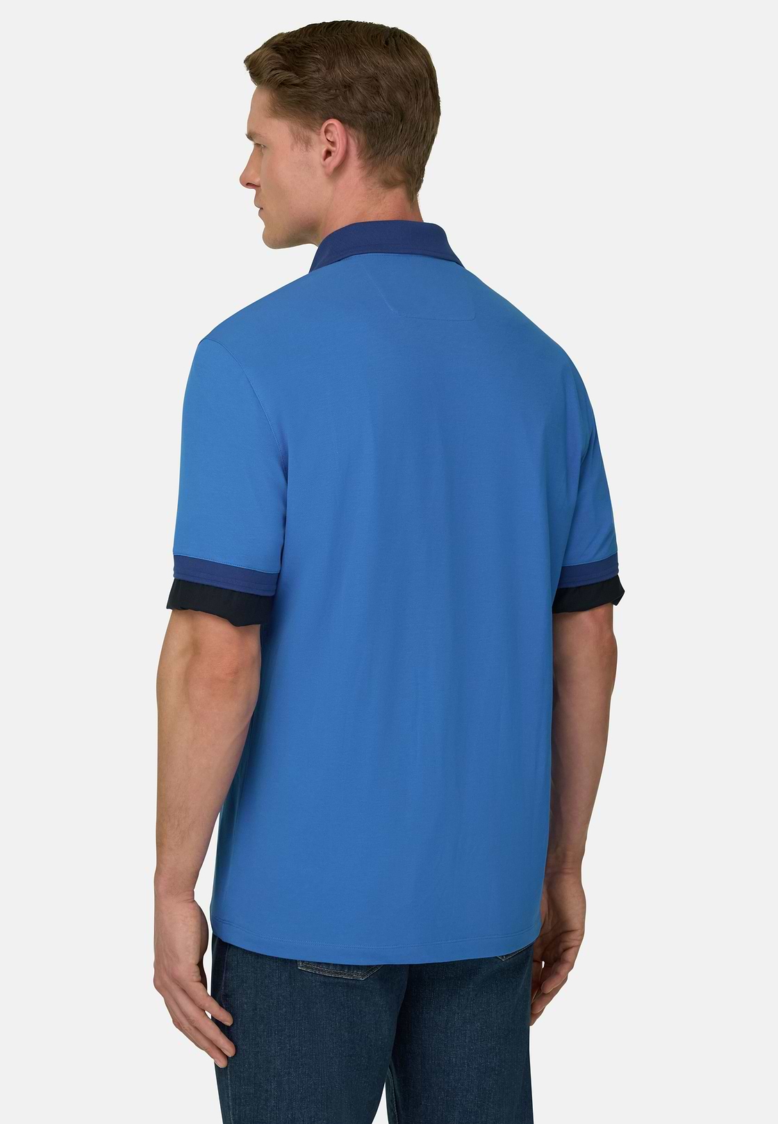 Polohemd Aus Cool Jade Piqué, Bluette, hi-res, 4