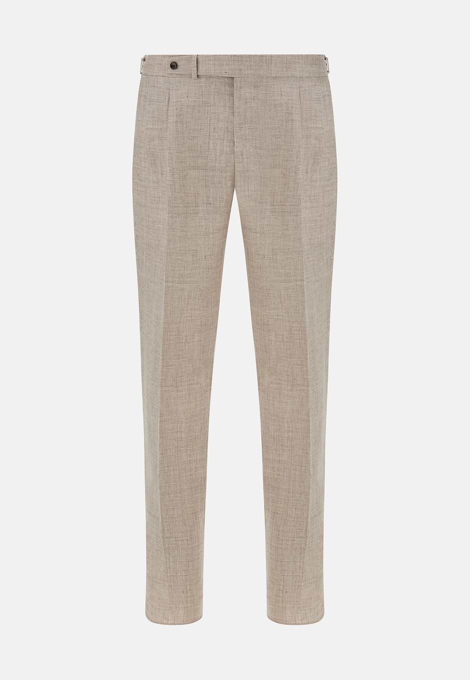 Pantaloni In Puro Lino, Taupe, hi-res