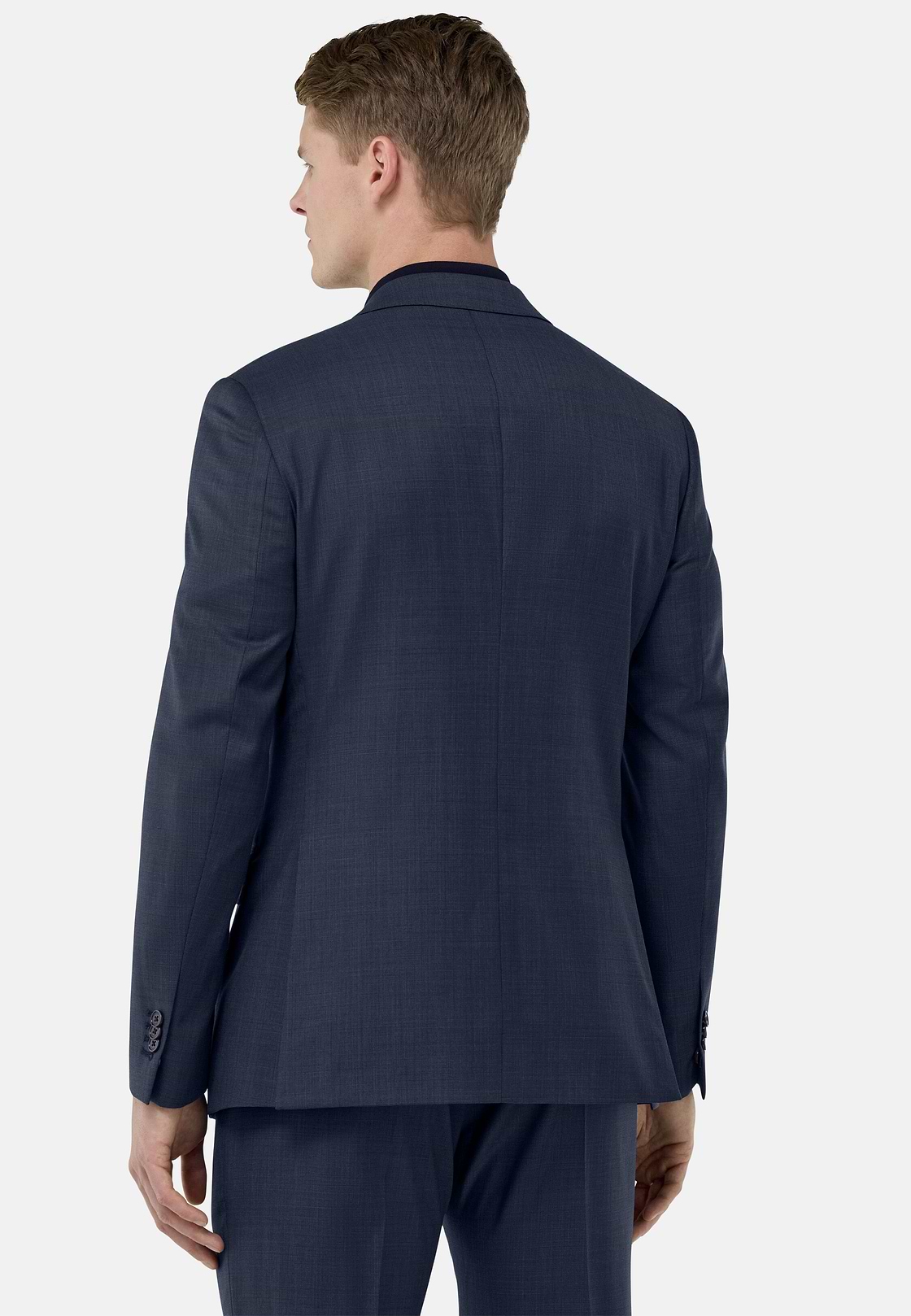 Anzug aus Gemischtem Wollstretch, Blau, hi-res