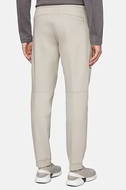 Lightweight Scuba Cotton Blend Trousers, Sand, hi-res