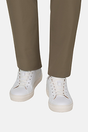 Zapatillas De Piel Blanca, Blanco, thumb, 2
