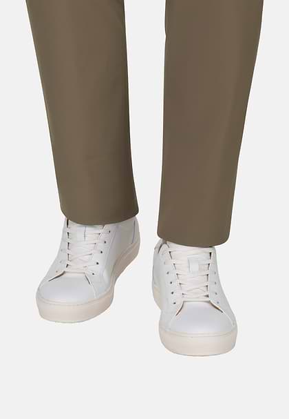 Zapatillas De Piel Blanca, Blanco, hi-res