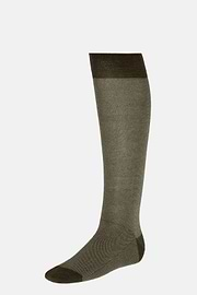 Chaussettes Motif Oxford En Coton Bio, Marron, hi-res