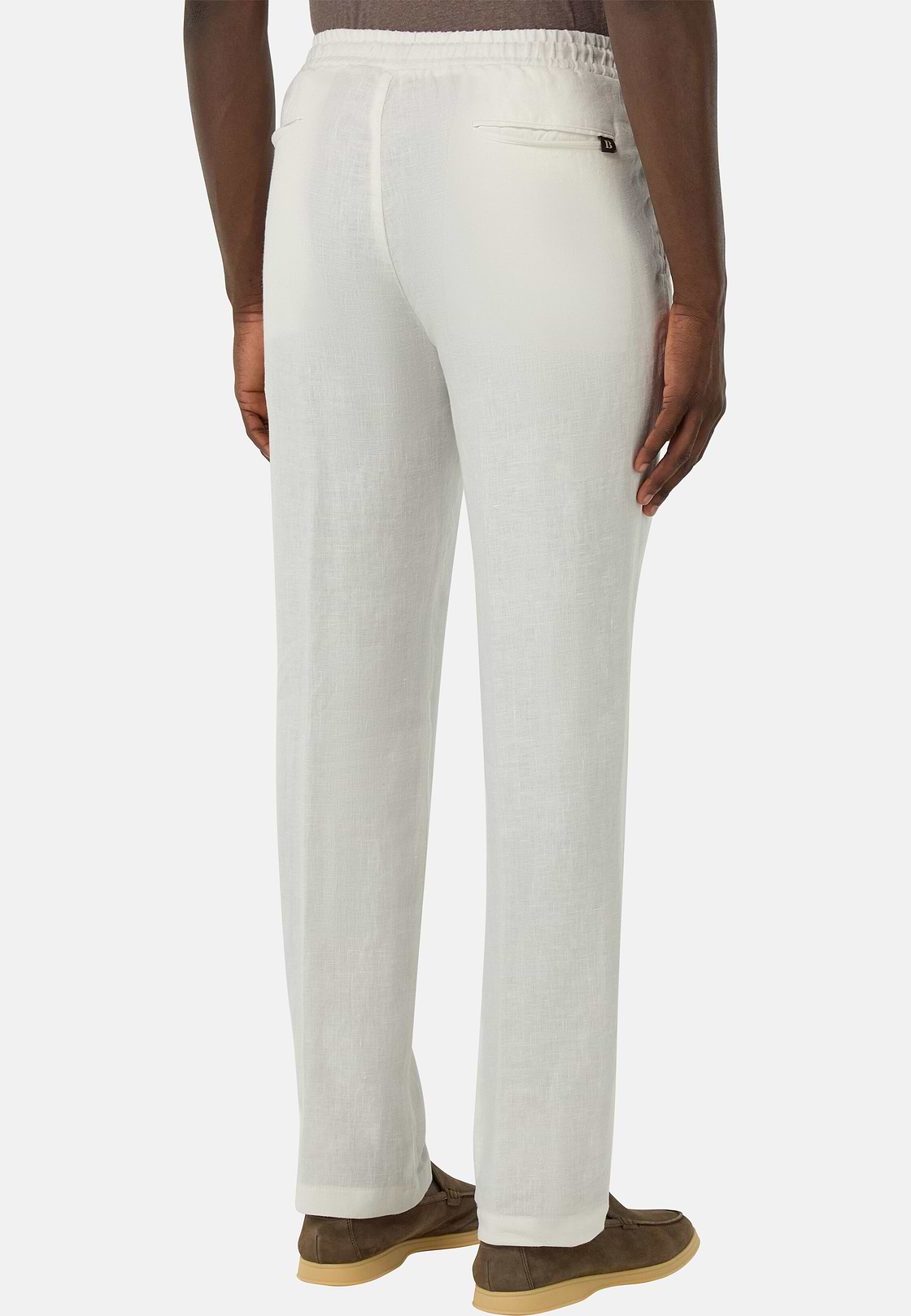 City Linen Trousers, White, hi-res