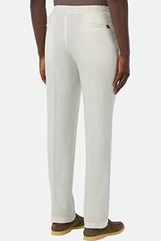 City Linen Trousers, White, hi-res