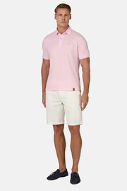 Bermuda En Coton Extensible, Blanc, hi-res
