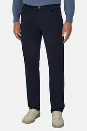 Jeans in Katoen Tencel Elastisch, Navy blue, thumb, 1