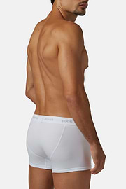 Stretch Cotton Jersey Boxer Shorts, White, hi-res