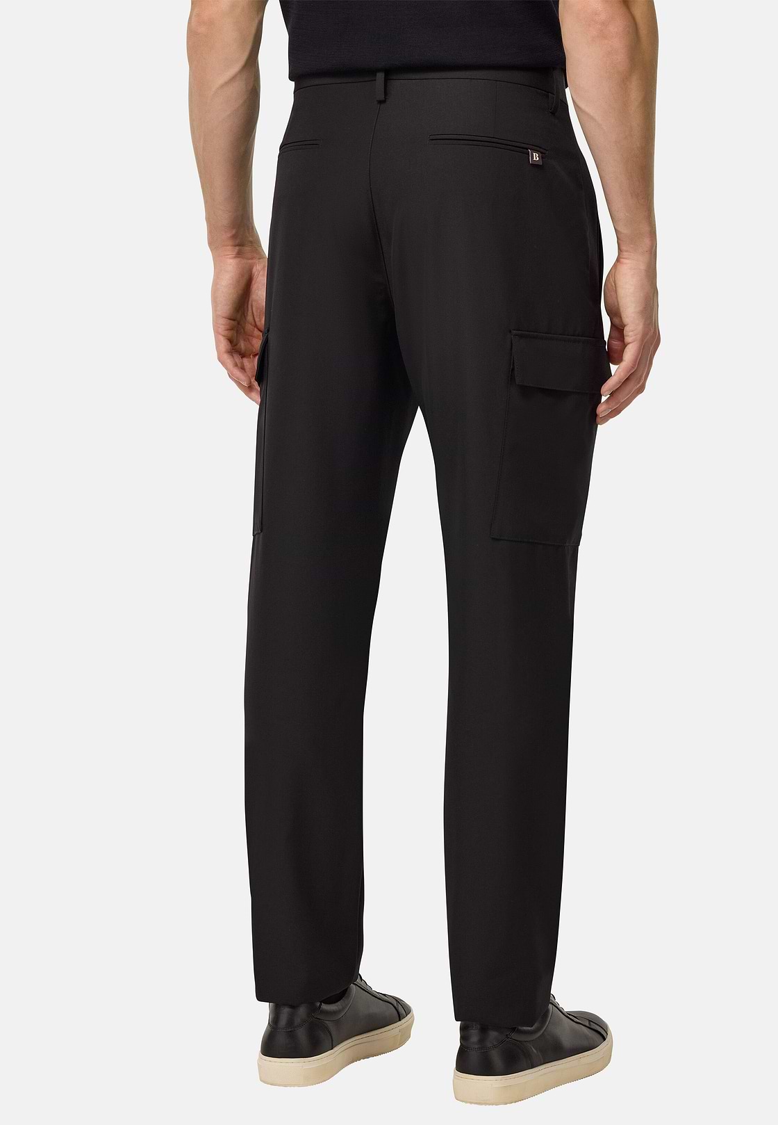 Pantalon En Pure Laine Travel, Noir, hi-res