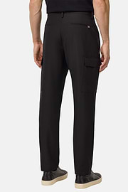 Pantalon En Pure Laine Travel, Noir, hi-res