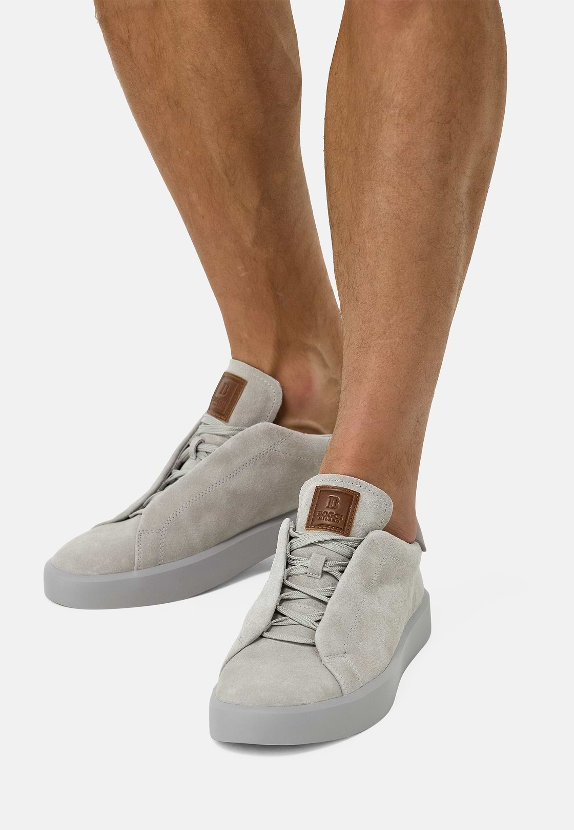 Suede Trainers, Grey, hi-res