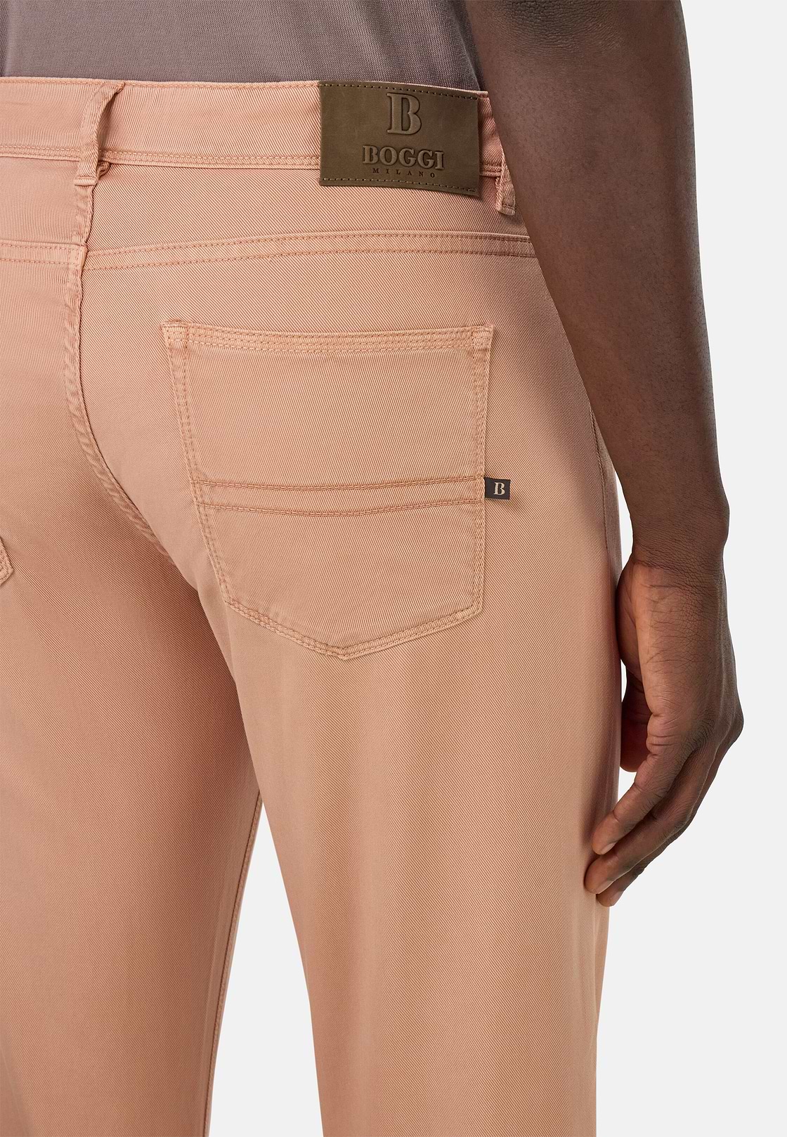 Stretch Cotton/Tencel Jeans, Rot, hi-res