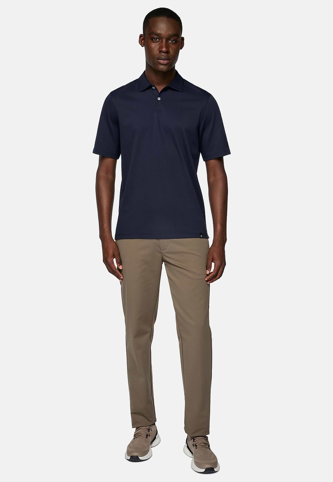 High-Performance Piqué Polo Shirt, Navy blue, hi-res