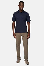 High-Performance Piqué Polo Shirt, Navy blue, hi-res