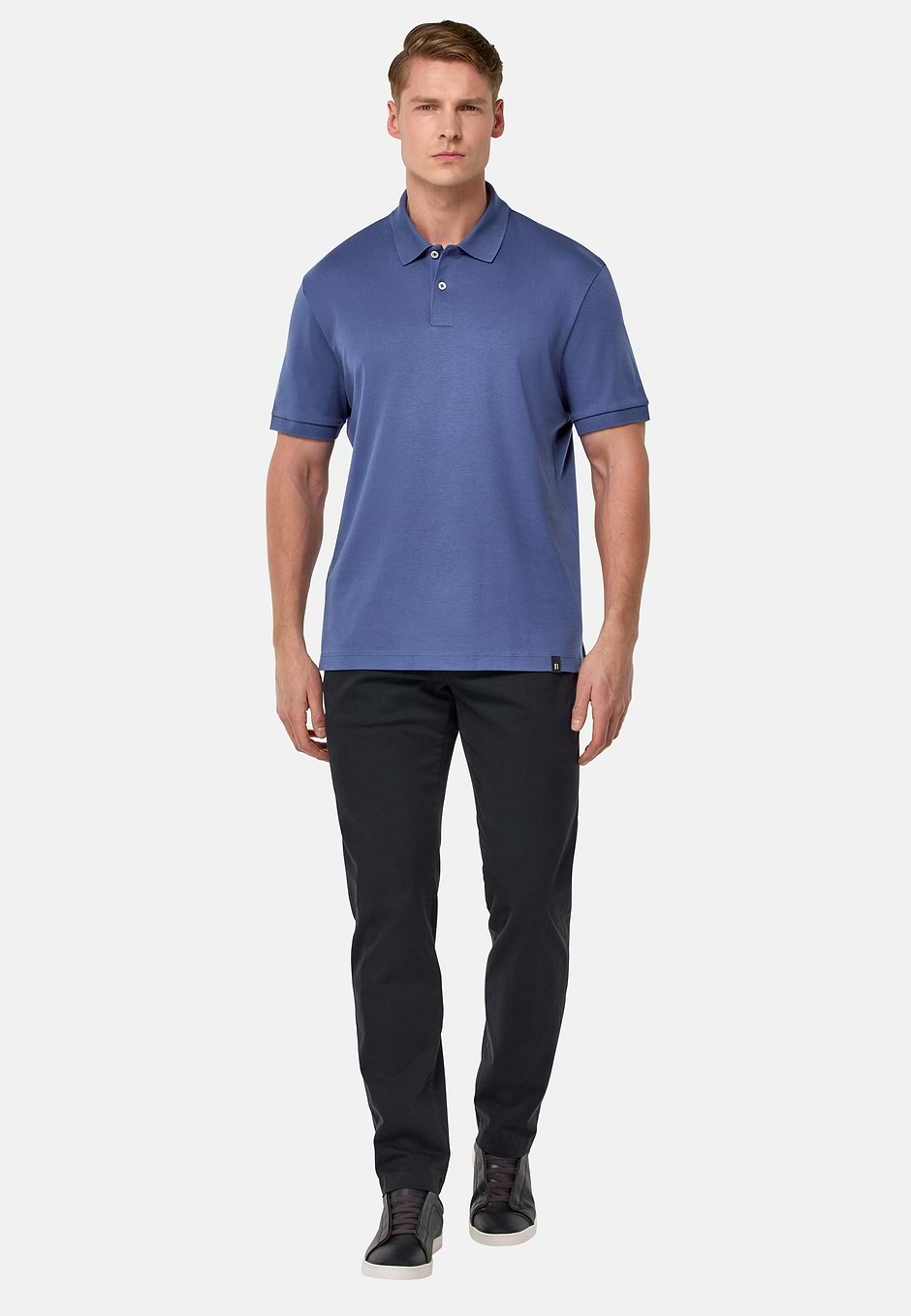 Polo en Jersey, Indigo, hi-res