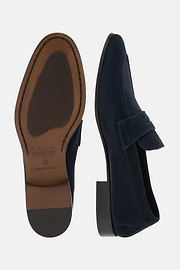 Mokassins Aus Leder, Blau, thumb, 4