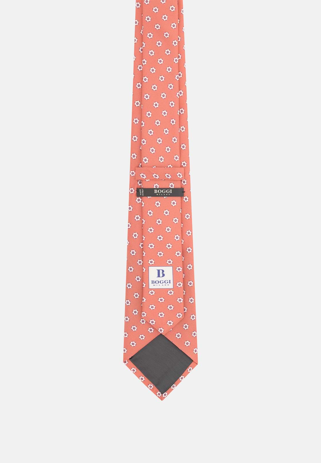 Men's Floral Silk Tie, Orange | Boggi Milano