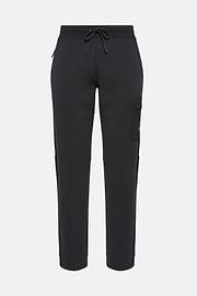 Pantaloni In Light Scuba Misto Cotone, Carbone, hi-res