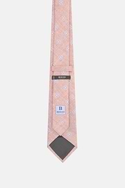 Medallion Silk Tie, Pink, thumb, 3