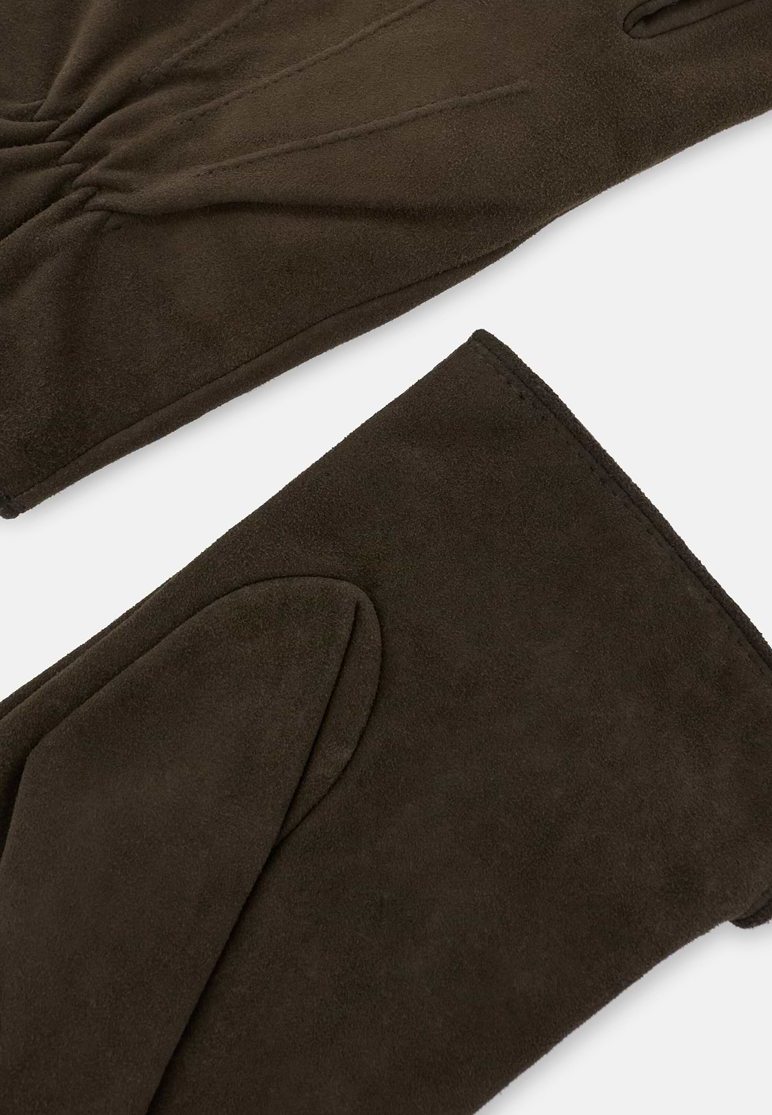Suede Leather Gloves, Dark brown, hi-res, 3
