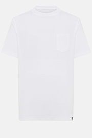 T-Shirt em Algodão/Nylon, White, hi-res