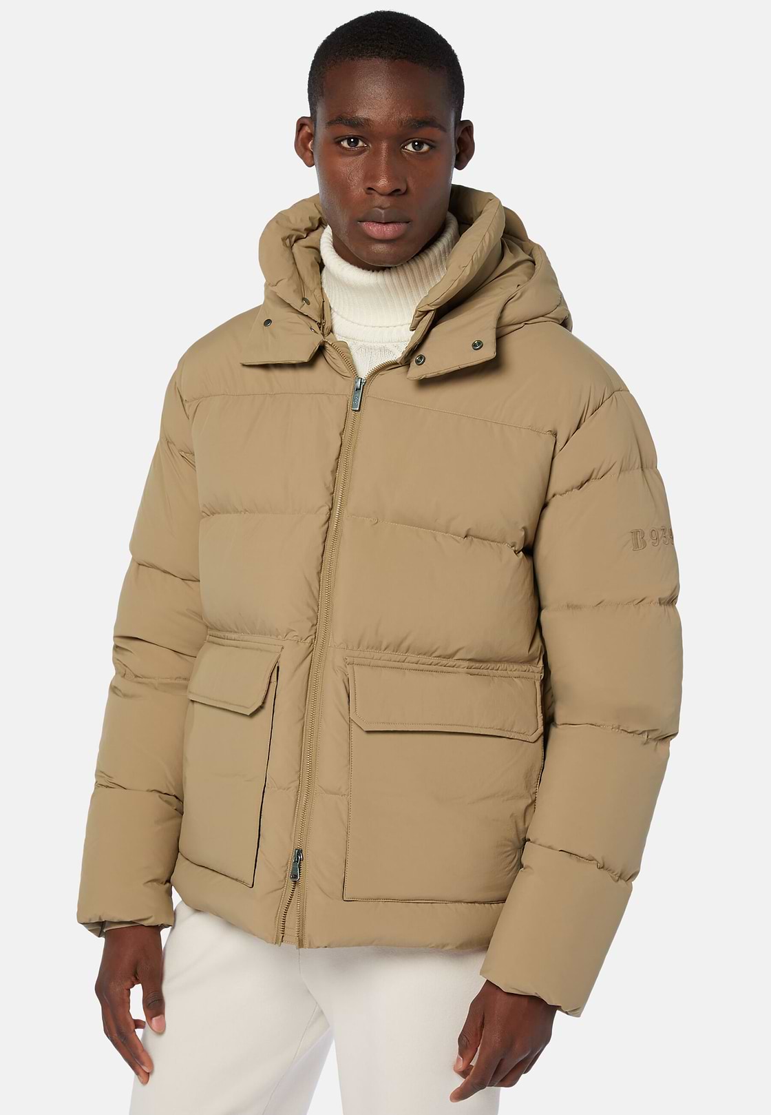 Men s B Tech Goose Down Recycled Nylon Bomber Jacket Boggi Milano